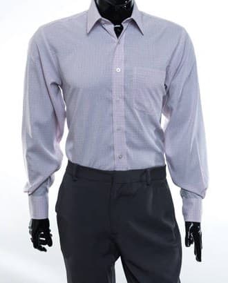 Camisa ejecutiva de caballero a cuadros finos