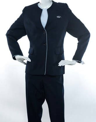 Saco ejecutivo navy con logo bordado